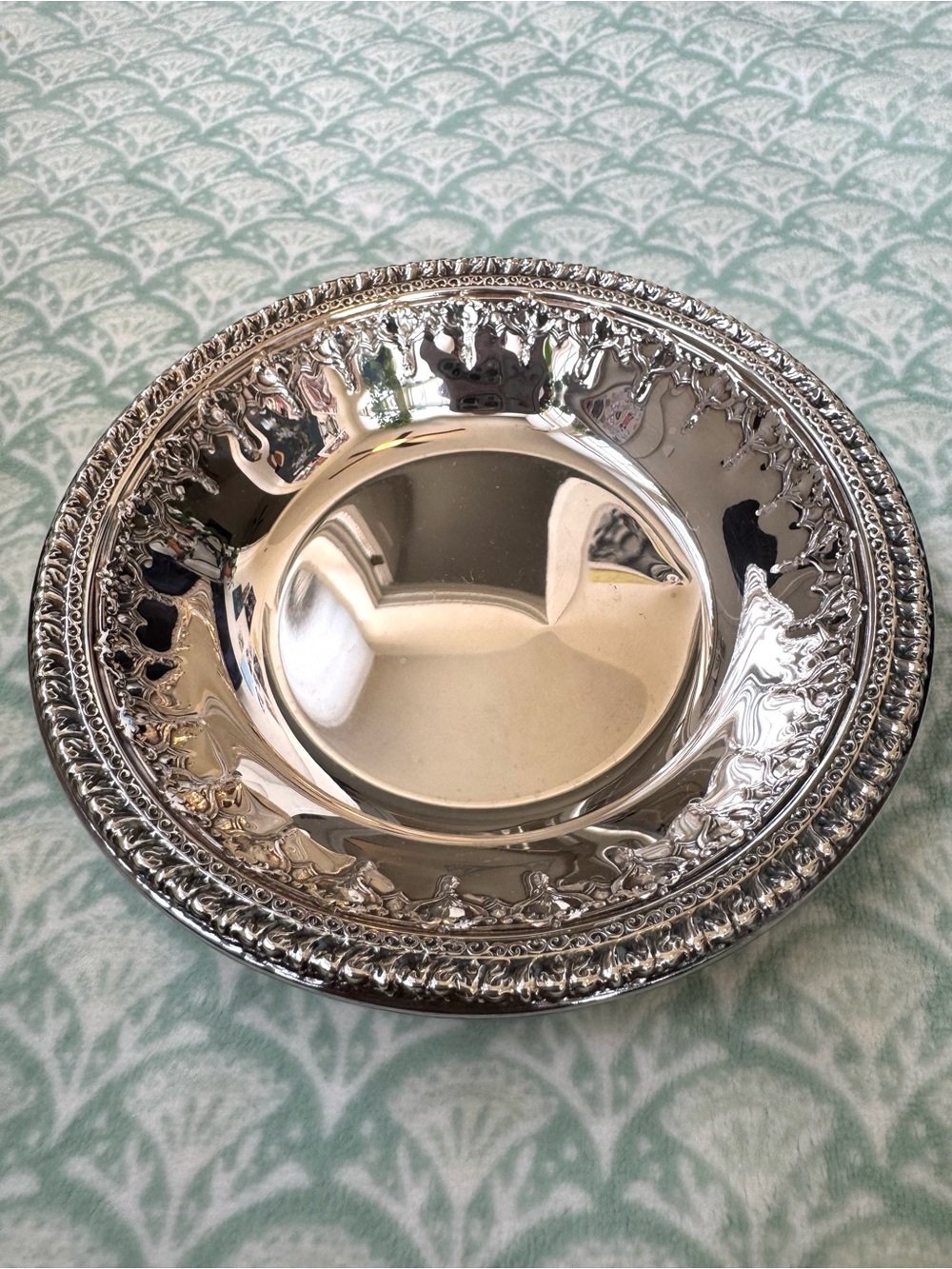 Reed & Barton Silver Plated Dish. Model #1202. Known for Pierced Edging Design.